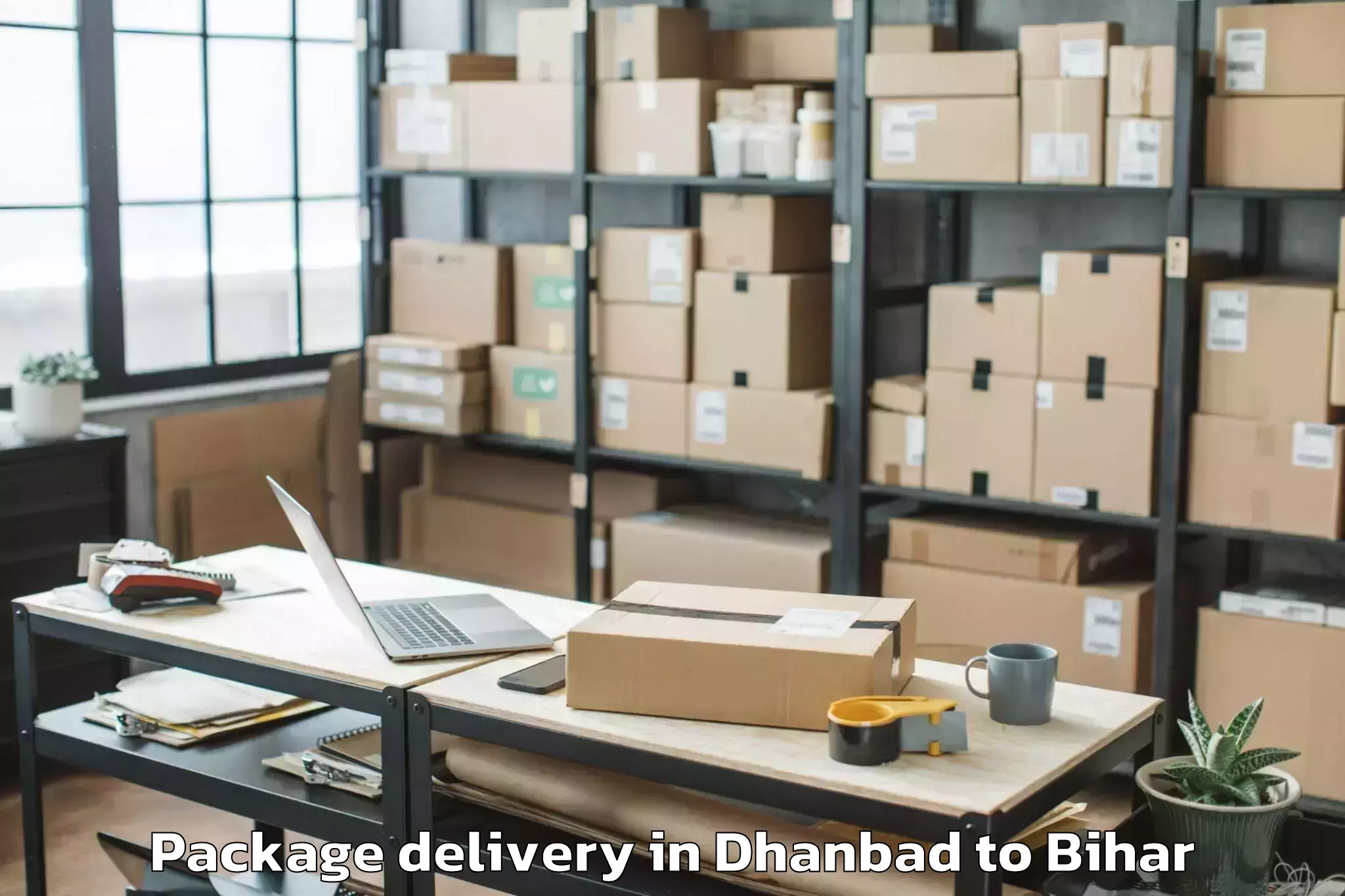 Trusted Dhanbad to Waris Aliganj Package Delivery